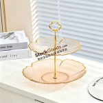 2‑Tier Petal‑Shaped Snack Stand, 3 Colors Available